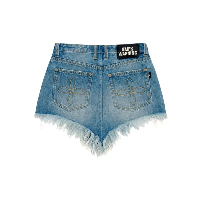 SMFK Denim Shorts Women's Diamond Blue Denim-1