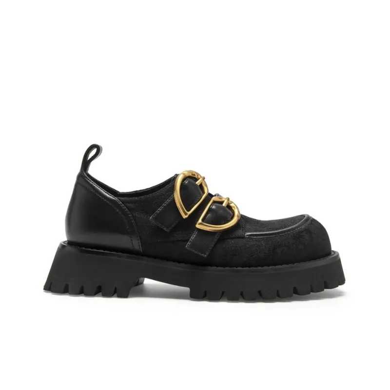 MIO Loafers Women's Low Top Black/Black, White, Blue-8