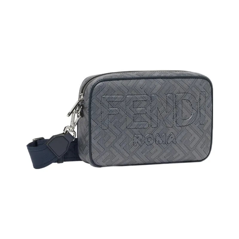 FENDI Leather Camera Bag, Crossbody Bag, Shoulder Bag Men's Gray-1