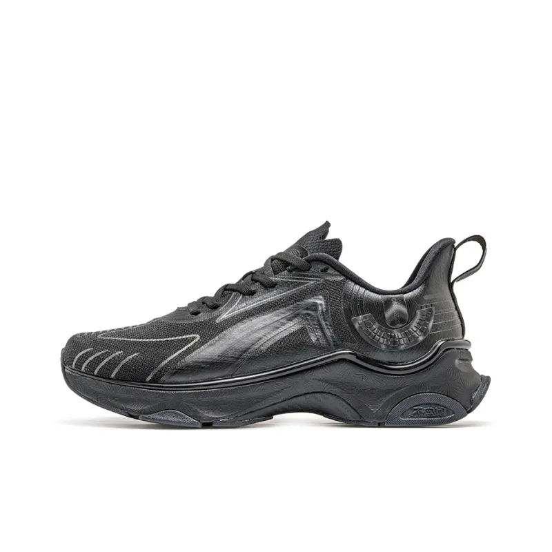 ONEMIX Armored Running Shoes Unisex Low Top Space Black-0