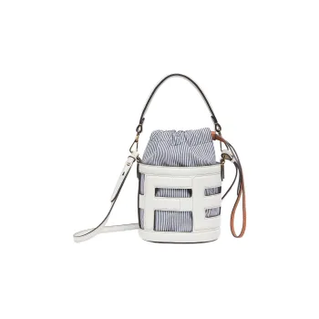FENDI Leather Shoulder Bag, Crossbody Bag, Handbag Trumpets Women's White