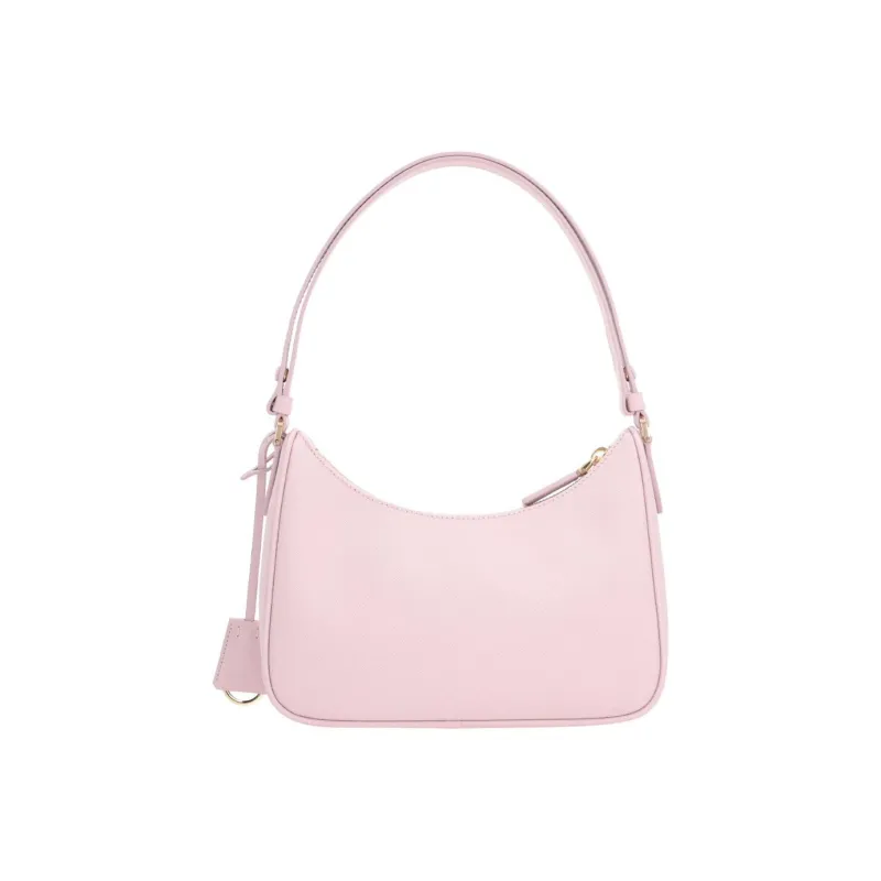PRADA Saffiano Leather Handbag Shoulder Bag Women's Light Pink-2
