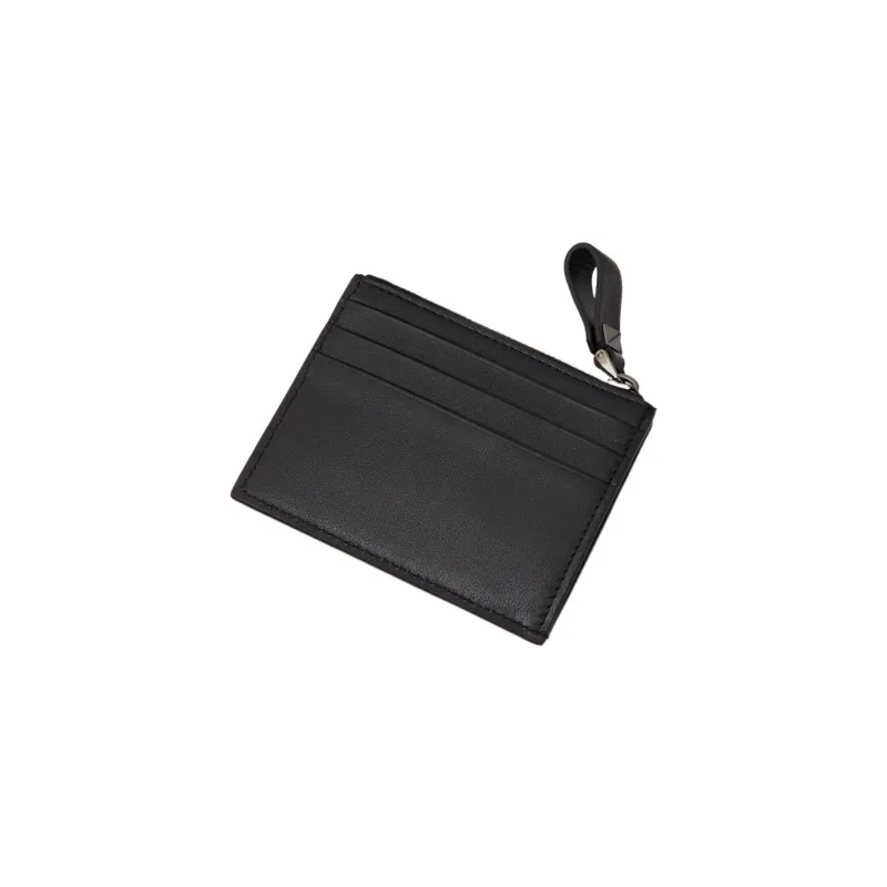 Valentino ROCKSTUD Calfskin Coin Purse, Card Holder Women's Black-2
