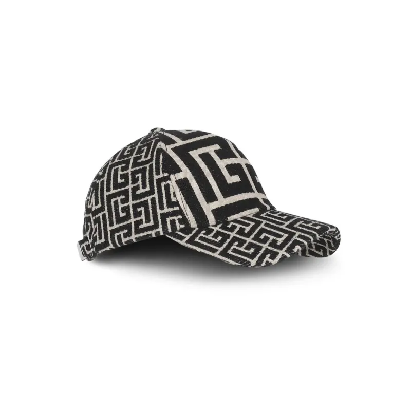 BALMAIN Monogram pattern Baseball Cap-1