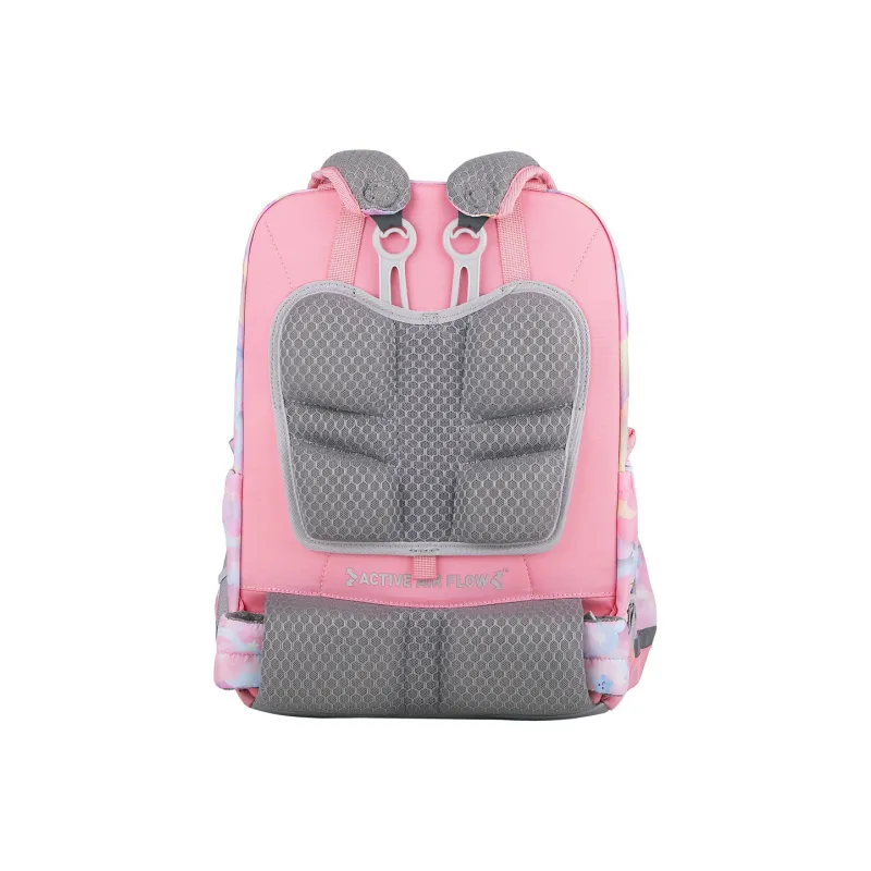 MOONROCK Polyester Backpack Medium Size Unisex Blue/Purple/Red-22