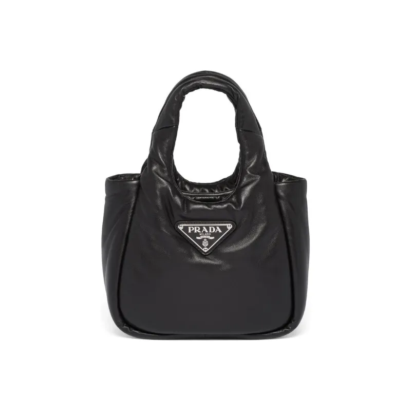 PRADA Nappa Leather Handbag Women's Black-1