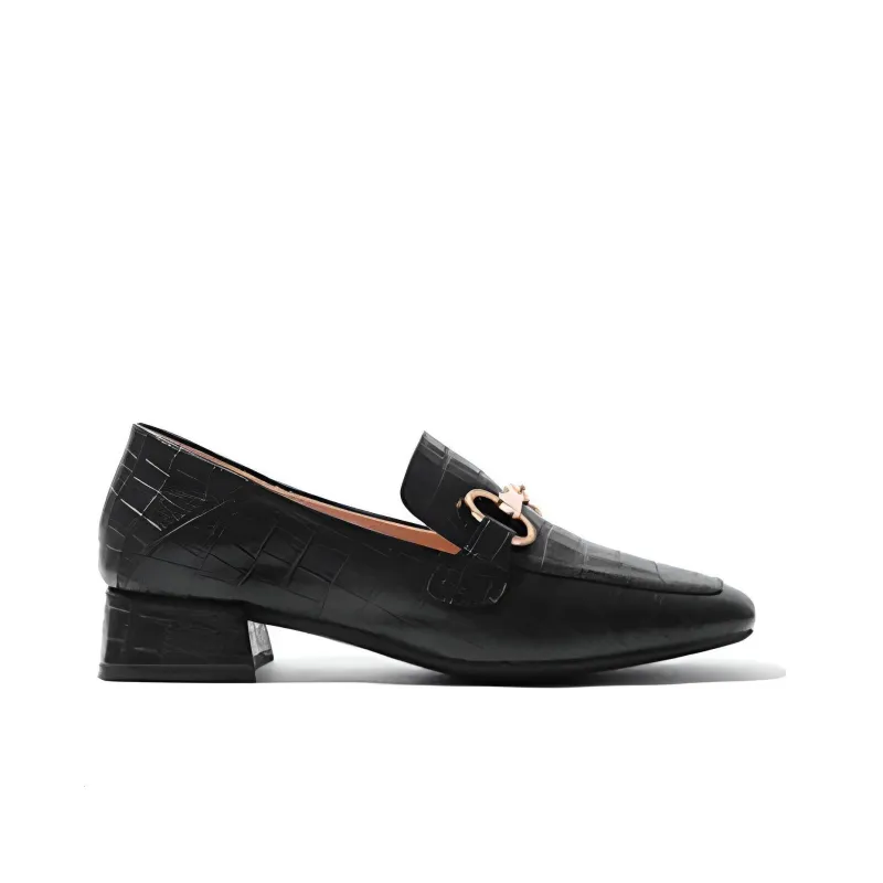 STEVE MADDEN Chunky Heel Casual Single Shoes Women's Black-1