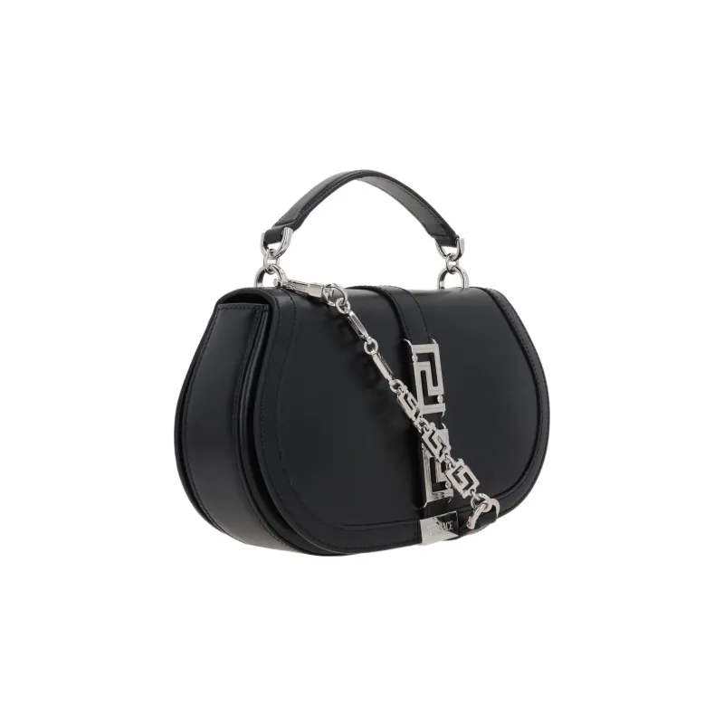 VERSACE Cow Leather Portable Crossbody Bag Shoulder Bag Women's Black-1