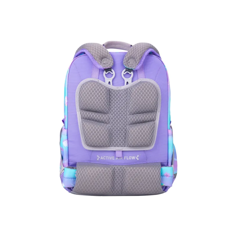 MOONROCK Polyester Backpack Medium Size Unisex Blue/Purple/Red-10