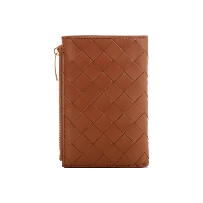 Bottega Veneta Medium Intrecciato Bi Fold Zip Wallet-1