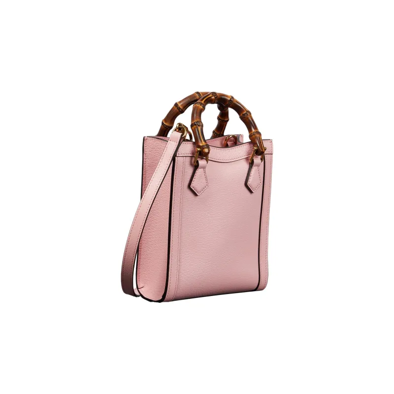 GUCCI Diana Leather Tote Bag Shopping Bag Shoulder Bag Crossbody Bag Handbag Mini Women's Pink-1