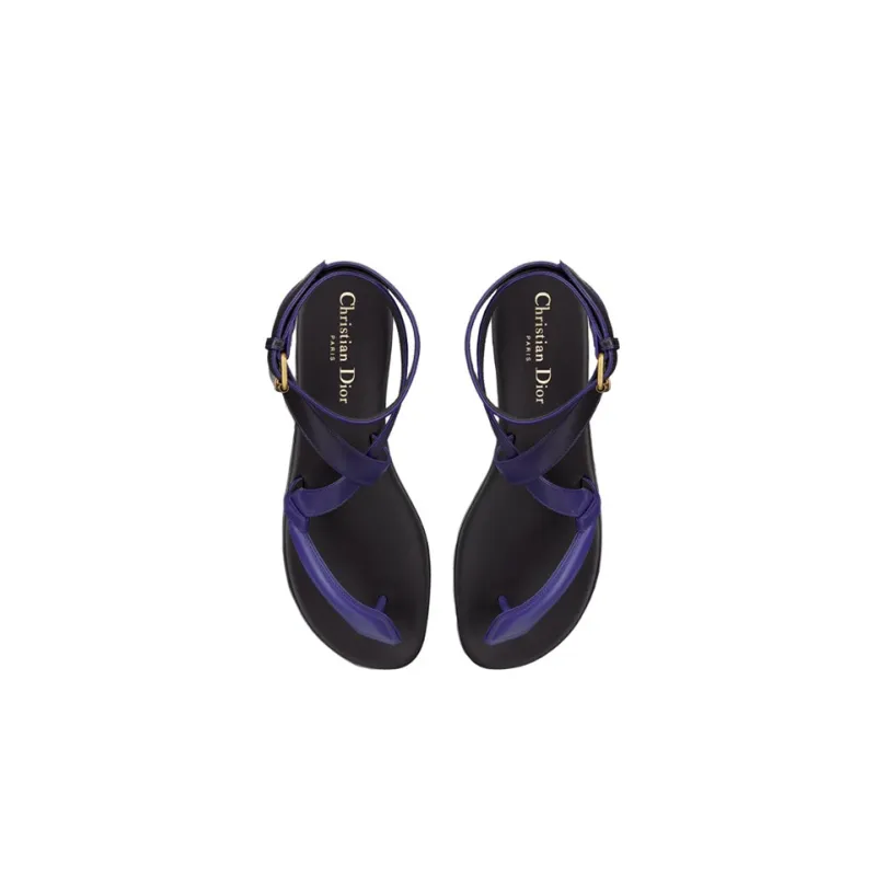 DIOR Poison-D Stylish Sandals Women's Black Blue-2