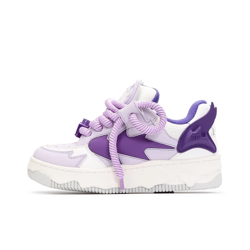 YJ Stylish Skateboarding Shoes Unisex Purple-0