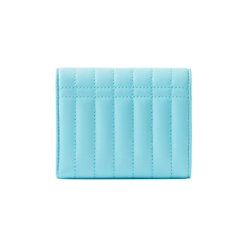Burberry Lola Bag Lambskin Wallet Trumpets Women's Blue-2