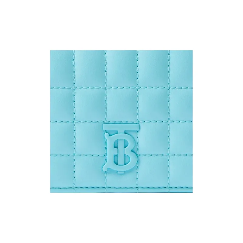 Burberry Lola Bag Lambskin Wallet Trumpets Women's Blue-4