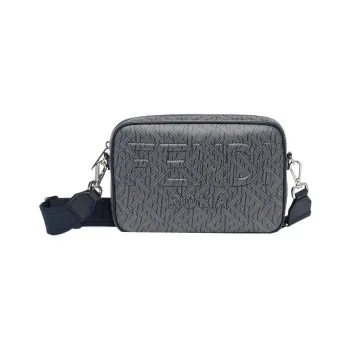 FENDI Leather Camera Bag, Crossbody Bag, Shoulder Bag Men's Gray