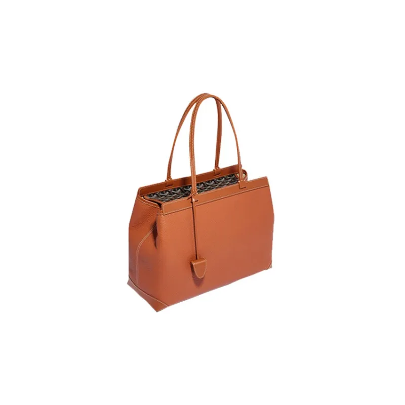 GOYARD Bellechasse Biaude Cow Leather Tote Bag Shopping Bag Shoulder Bag Handbag Unisex Brown Yellow-1