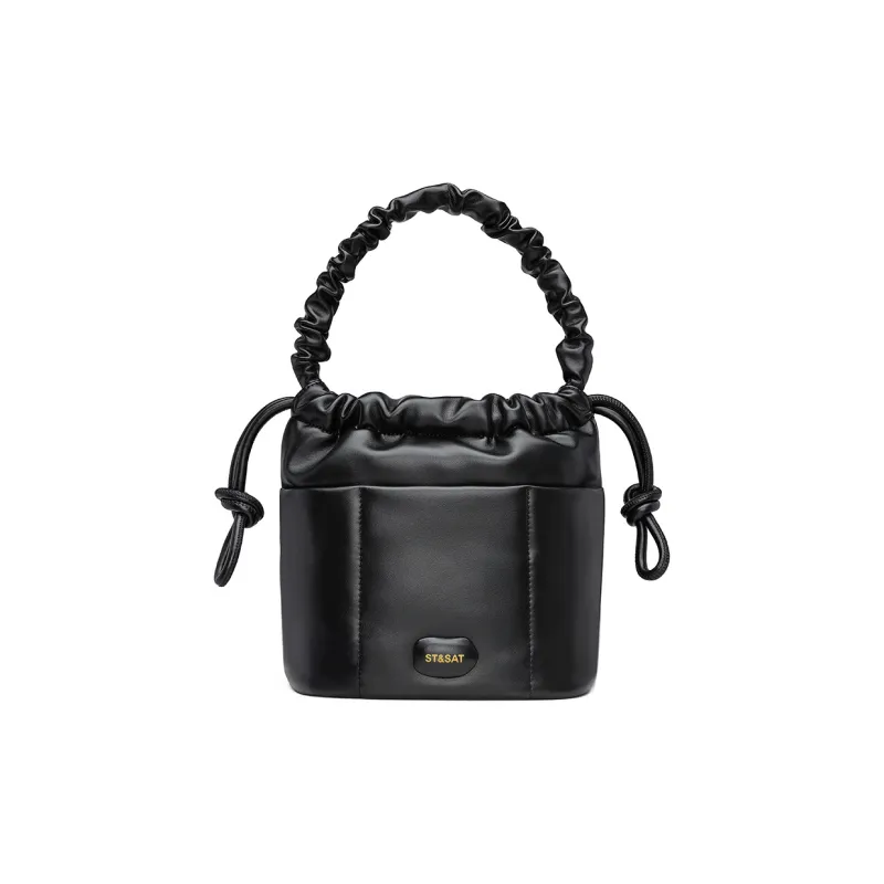 ST&SAT Cow Leather Shoulder Bag Crossbody Bag Handbag Bucket Bag Women's Multicolor-0