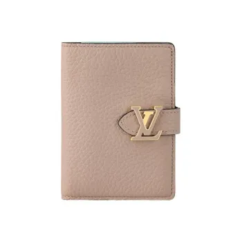 LOUIS VUITTON VERTICAL Taurillon Leather Wallet Women's Gray/Blue