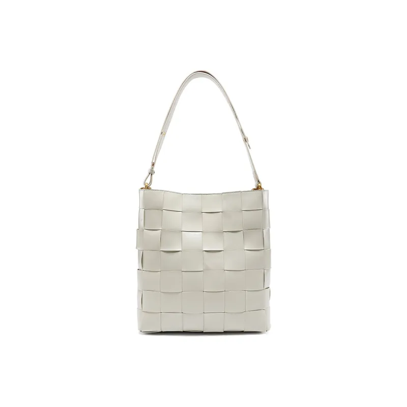 ST&SAT Cow Leather Shoulder Bag Regular Women's Ecru-3
