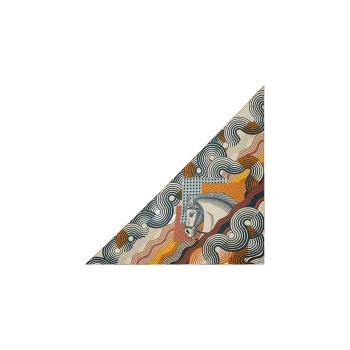 HERMES Silk Scarves Unisex Brown