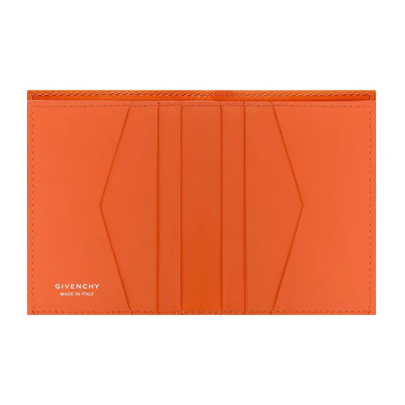 Givenchy 4G Calfskin Card Holder Regular Men's Bright Orange-3