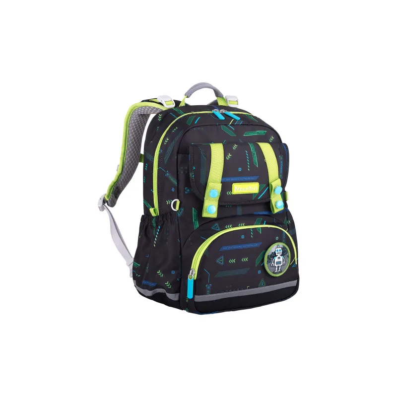 MOONROCK Polyester Backpack Medium Size Unisex Blue/Purple/Red-31