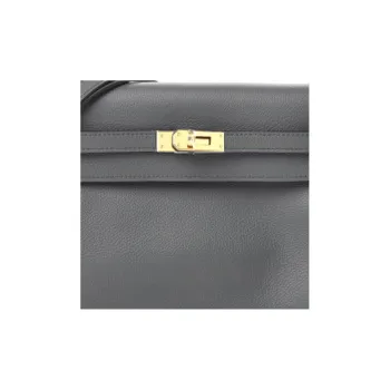 HERMES Kelly Danse Evercolor Calfskin One Shoulder Crossbody Clutch Backpack Women's 8F Tin Gray