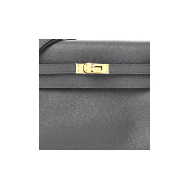 HERMES Kelly Danse Evercolor Calfskin One Shoulder Crossbody Clutch Backpack Women's 8F Tin Gray-0