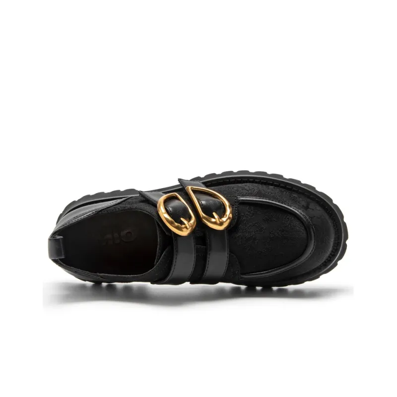 MIO Loafers Women's Low Top Black/Black, White, Blue-10