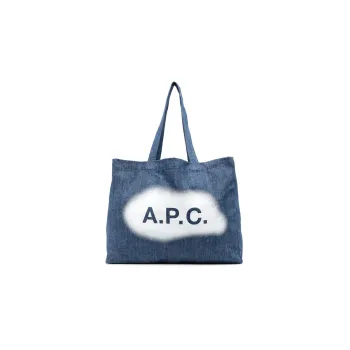 A.P.C Logo Printed Large Tote Bag