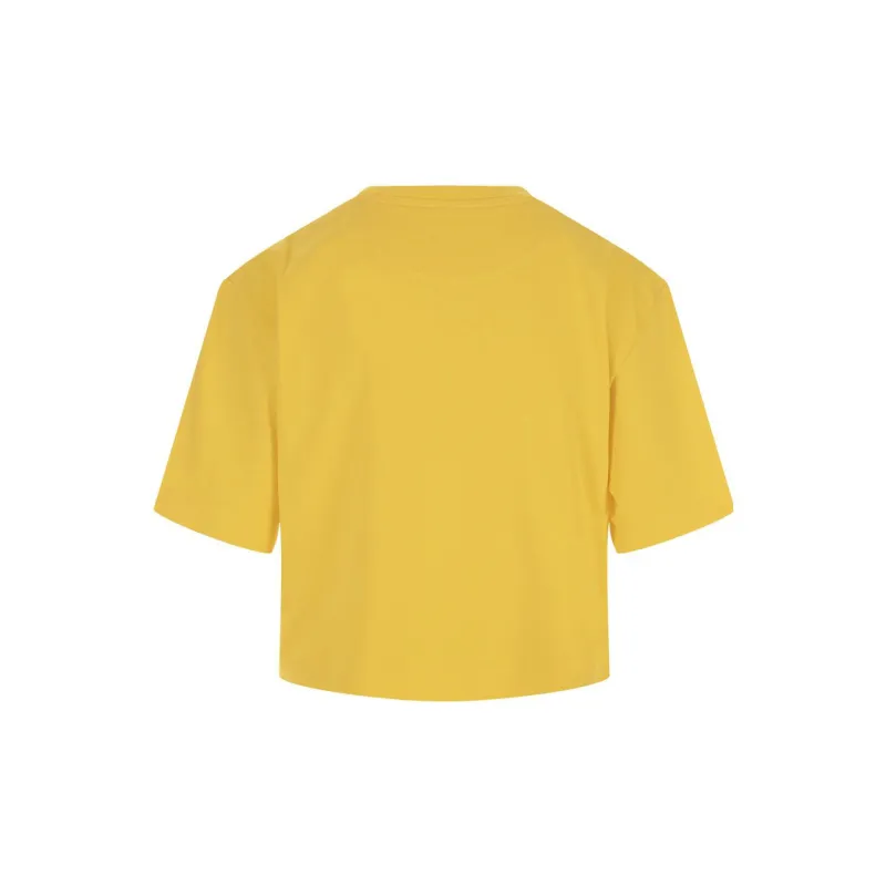 Paco Rabanne Logo Embroidered Cropped T Shirt-1
