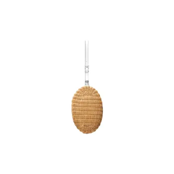 MICHAEL KORS Gramercy Rattan Wrist Bags Clutches Mini Women's Straw Yellow