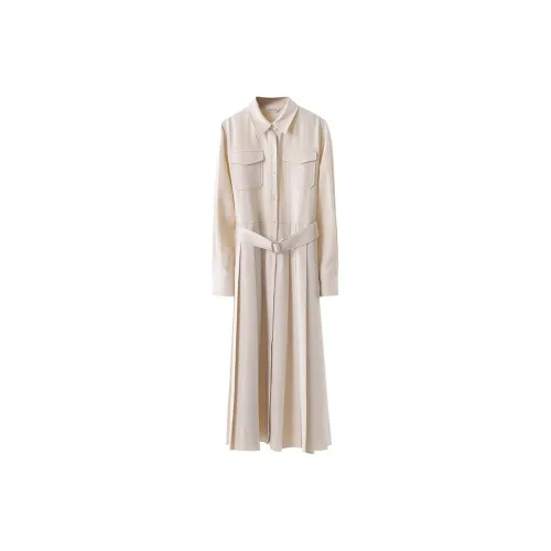 YUMOMO STAR Long-Sleeved Dresses Women's Vanilla Beige