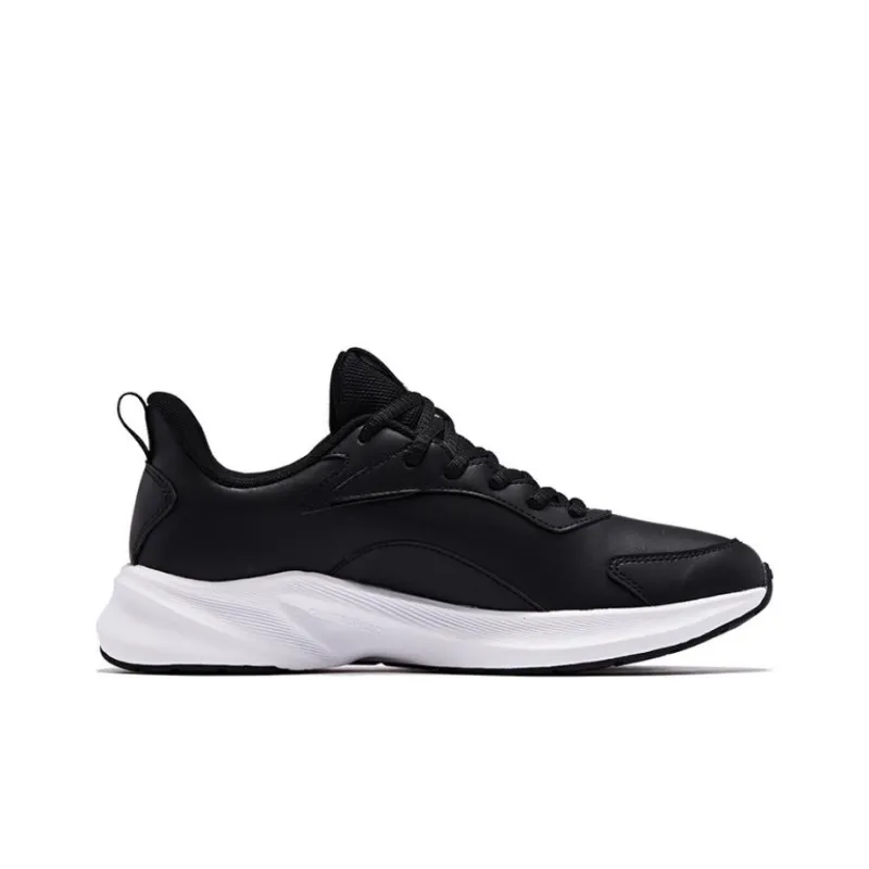 QIAODAN Height Increasing Low-Top Running Shoes Men's Black White-1