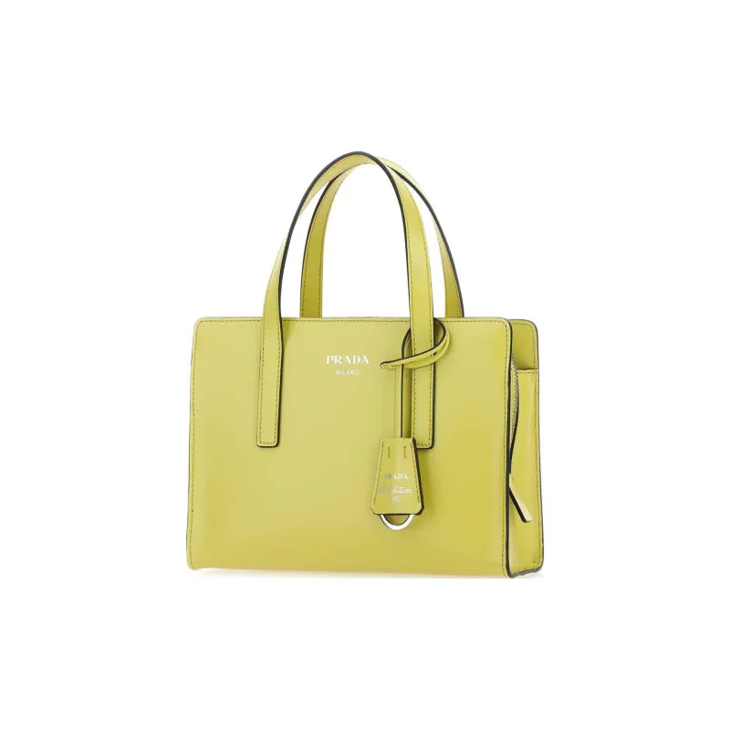 PRADA Leather Shoulder Bag, Crossbody Bag, Handbag Mini Women's Yellow-1
