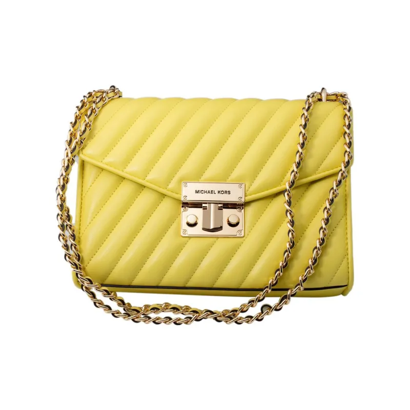 MICHAEL KORS Leather Handbag, Shoulder Bag, Crossbody Bag Small Size Women's Sunshine Yellow-0