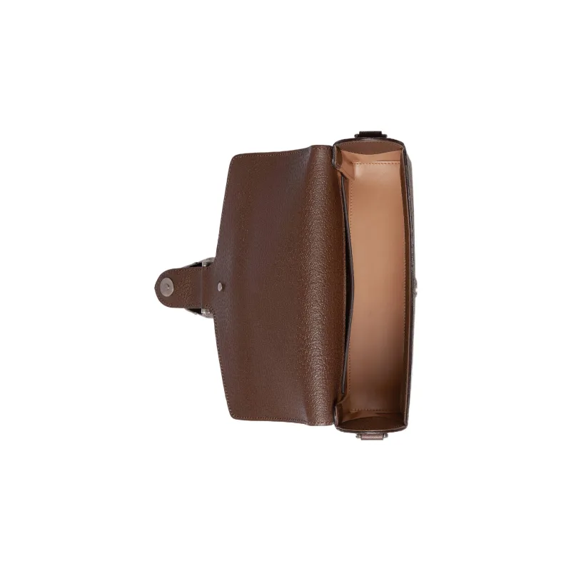 GUCCI Canvas With Leather Trim Canvas Bag Messenger Bag Shoulder Bag Crossbody Bag Women's Brown-7