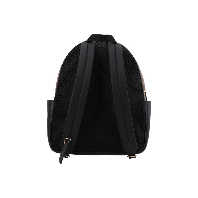 COACH Court Cow Leather Backpack Large Size Women's Khaki & Black-2