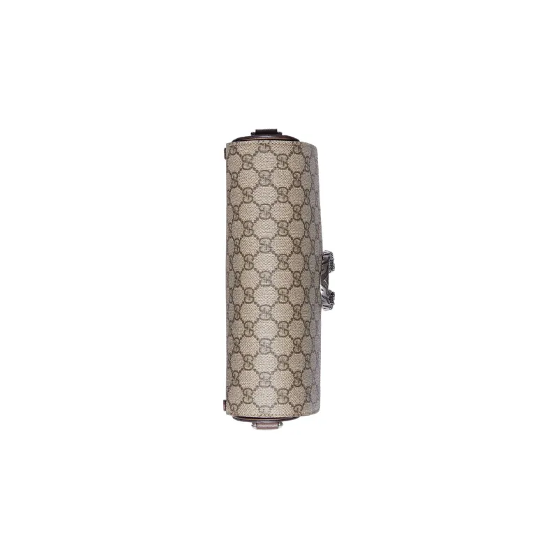 GUCCI Canvas With Leather Trim Canvas Bag Messenger Bag Shoulder Bag Crossbody Bag Women's Brown-6