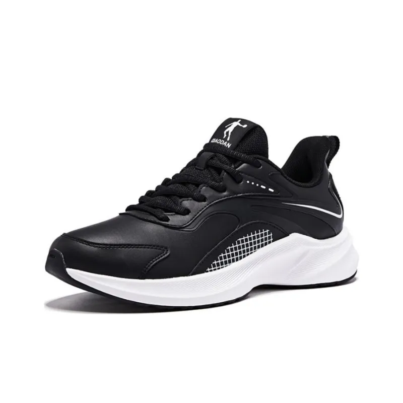 QIAODAN Height Increasing Low-Top Running Shoes Men's Black White-2