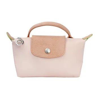 LONGCHAMP Le Pliage Green Canvas Tote Bag Shopping Bag Handbag Women's Cherry Blossom Pink