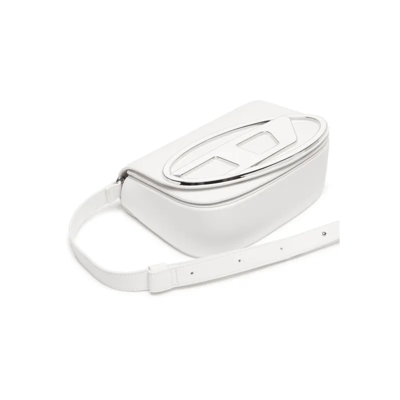 DIESEL Cow Leather Portable Crossbody Bag, Shoulder Bag Women's White-2
