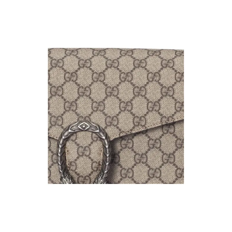 GUCCI Canvas With Leather Trim Canvas Bag Messenger Bag Shoulder Bag Crossbody Bag Women's Brown-8