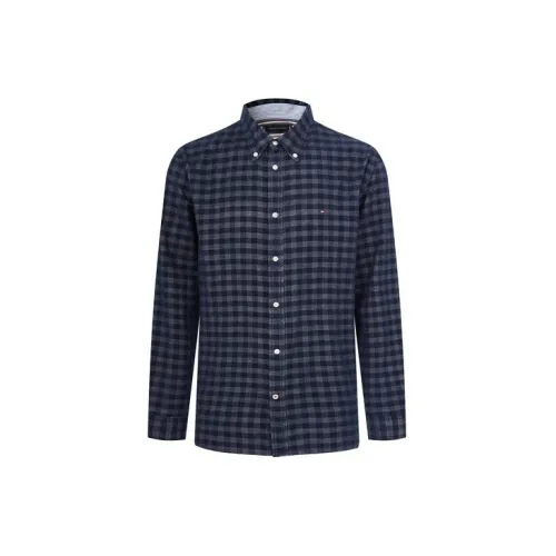 Tommy Hilfiger Shirts Men Blue Plaid