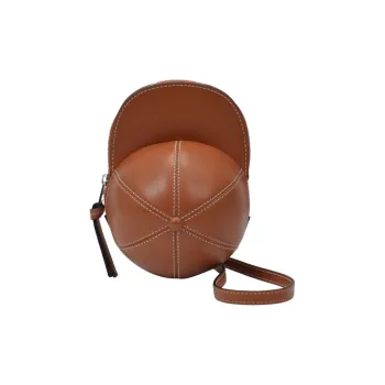 JW Anderson Calfskin Shoulder Bag, Crossbody Bag Unisex Brown