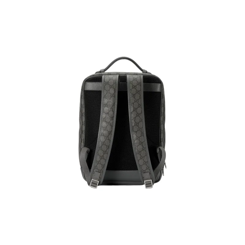 GUCCI Ophidia Canvas With Leather Trim Backpack Medium Size Men's Gray-3