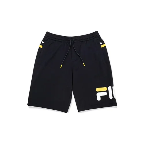 FILA FUSION Street Fashion Series Sports Shorts Men Black