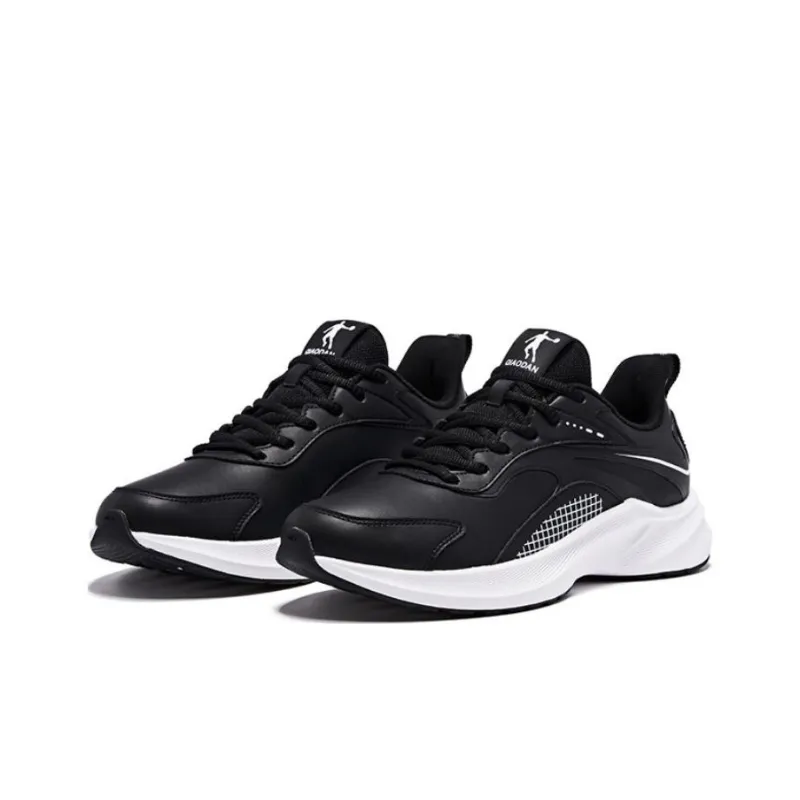 QIAODAN Height Increasing Low-Top Running Shoes Men's Black White-3