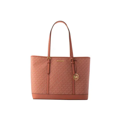 MICHAEL KORS Jet Set Travel Leather Tote Bag, Shopping Bag, Handbag, Shoulder Bag Women's Jelly Orange